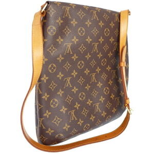 Louis Vuitton Monogram Musette Brown Bag Leather Shoulder